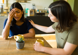 woman trying to fix her friends problems