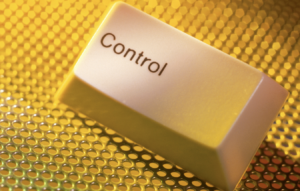 Control button portraying the need for control in relationships, often an anxious tendency